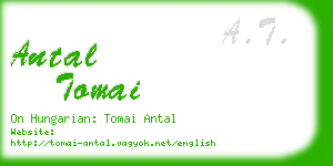 antal tomai business card